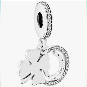 PANDORA CHARM - HORSE SHOE AND 4 LEAF CLOVER - NWT